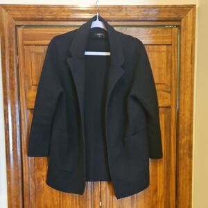 Elegant Black Women's Sweater Blazer